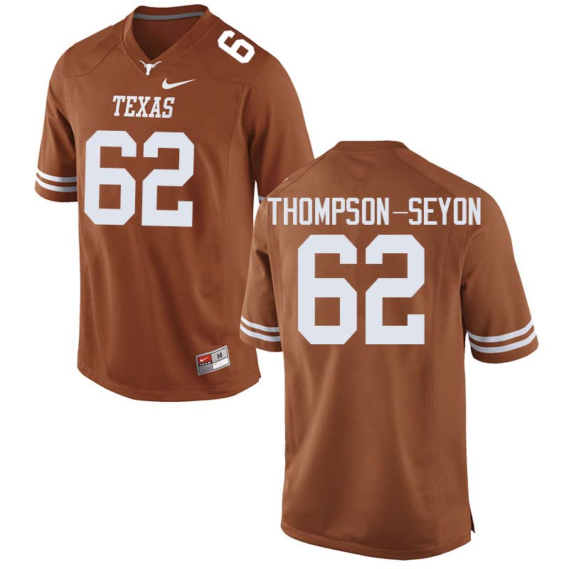 Men #62 Jeremy Thompson-Seyon Texas Longhorns College Football Jerseys Sale-Orange